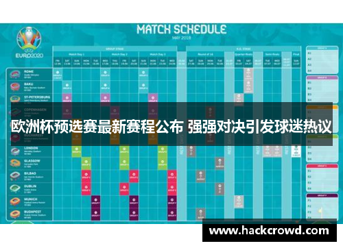 欧洲杯预选赛最新赛程公布 强强对决引发球迷热议